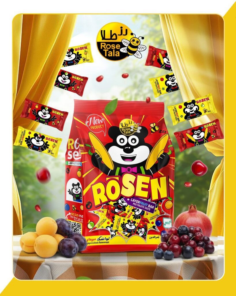 لواشک مجلسی رزن خرسی 5 کیلویی رز طلا